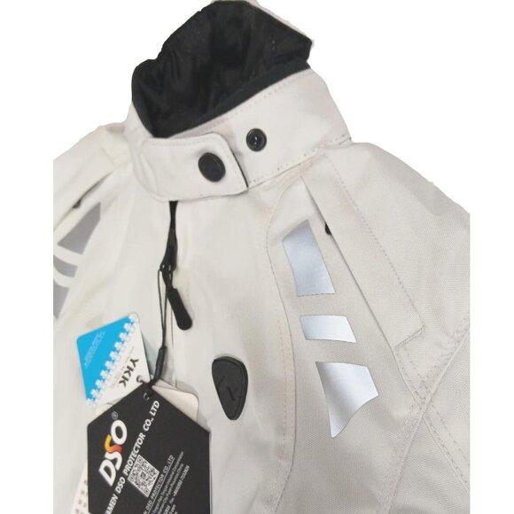 White MOTOGIRL JACKET by MOTOBOY Women's Sz 4 SMALL Blk Zip Motorcycle Messenger - Picture 10 of 11